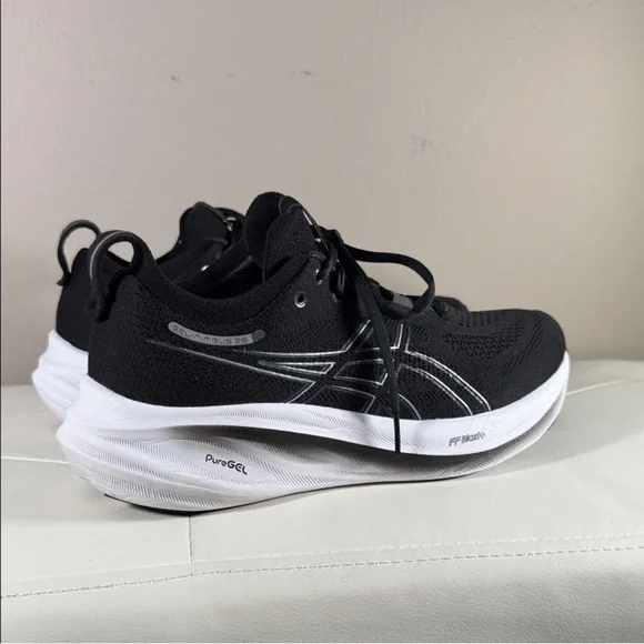 Asics Black and White Running Sneakers - Picture 5 of 8